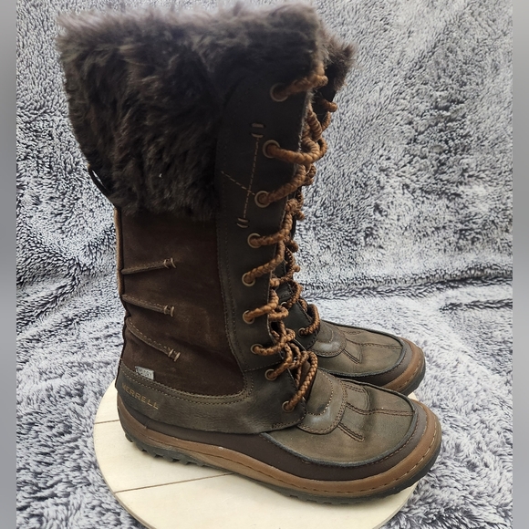 Merrell Shoes - MERRELL Decora Prelude Winter Snow Boot Waterproof Faux Fur Tall 200g Women's 7